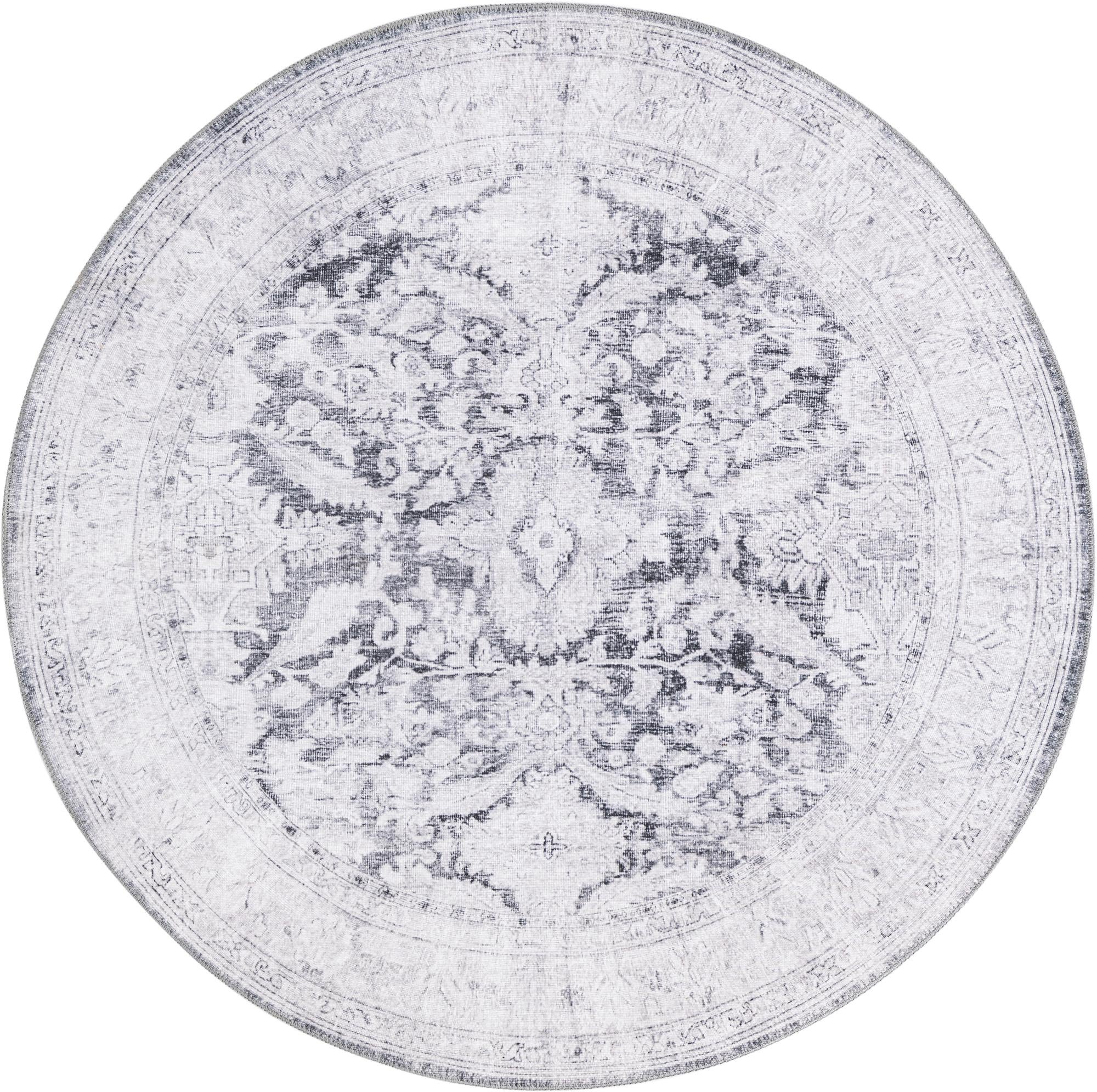 5' x 5' Washable Timeless Round Rug