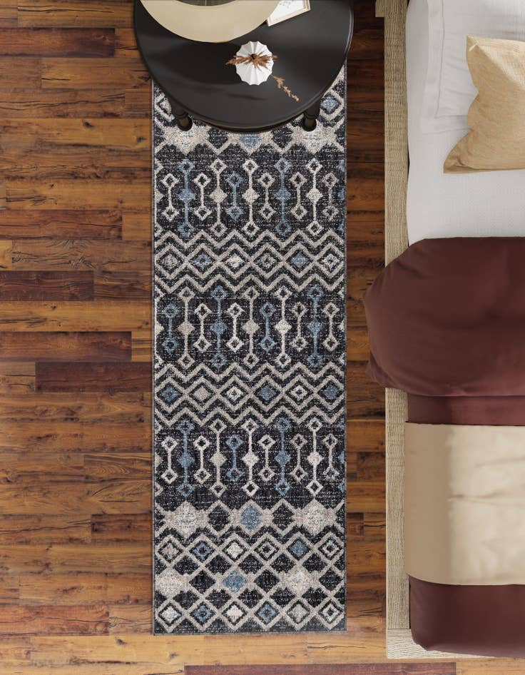 Detail image of 2' x 8' Eco Trellis Runner Rug