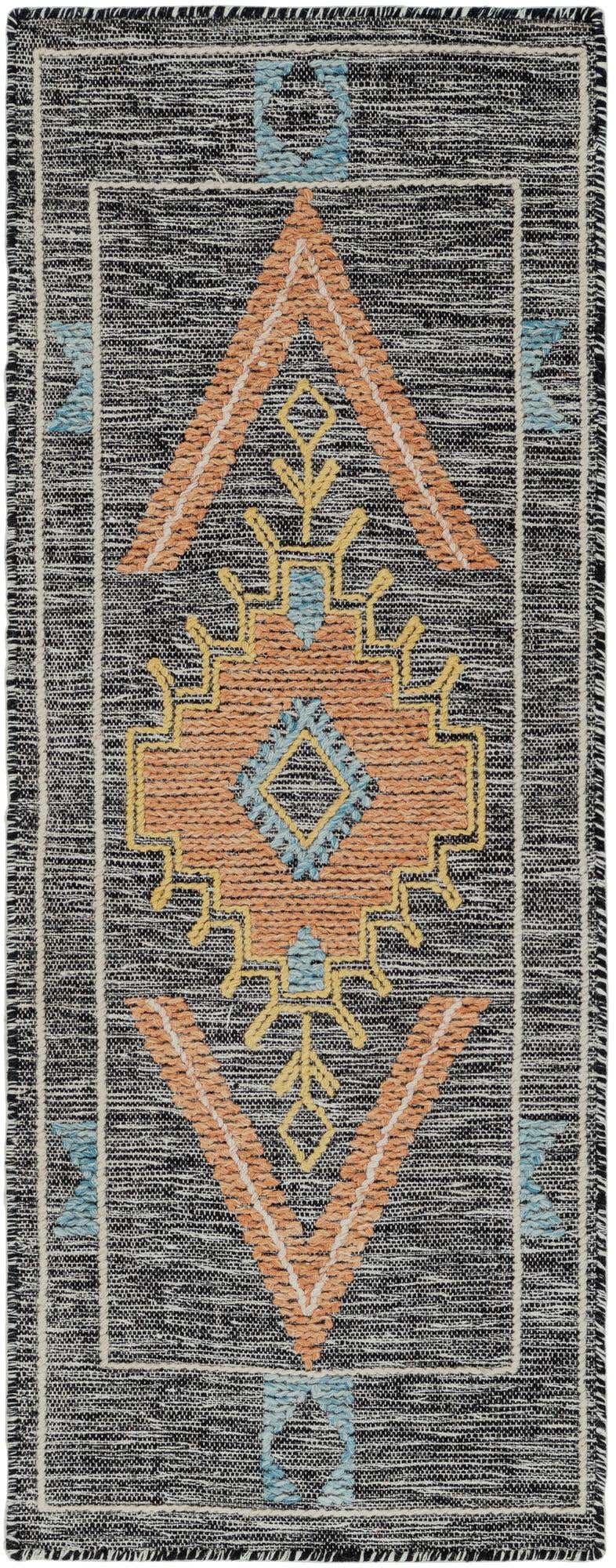 2' x 5' 1 Hand Woven Kilim Wool Runner Rug