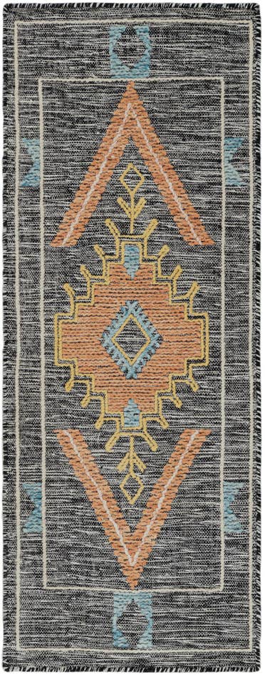 Detail image of 2' x 5' 1 Hand Woven Kilim Wool Runner Rug