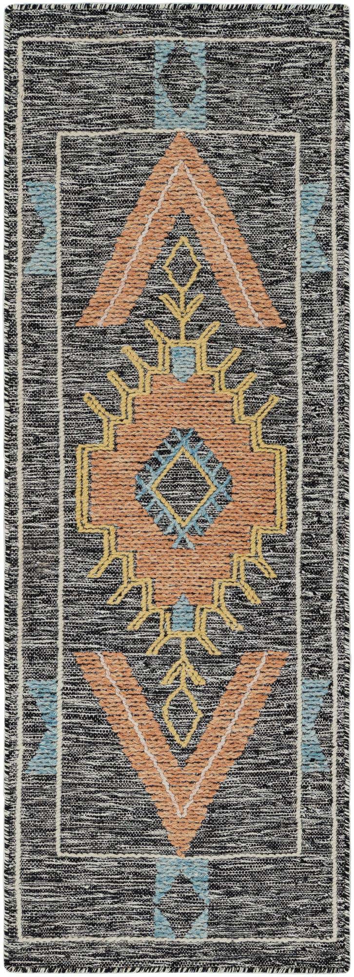 2' x 6' 1 Hand Woven Kilim Wool Runner Rug