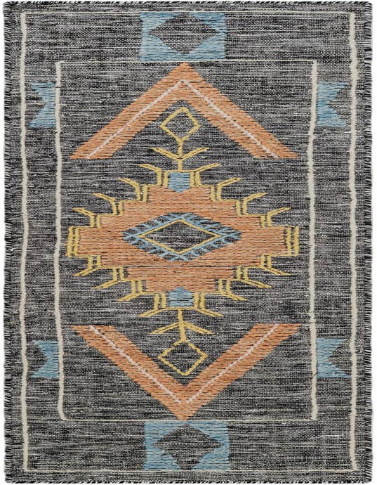 Detail image of 2' x 8' Hand Woven Kilim Wool Runner Rug