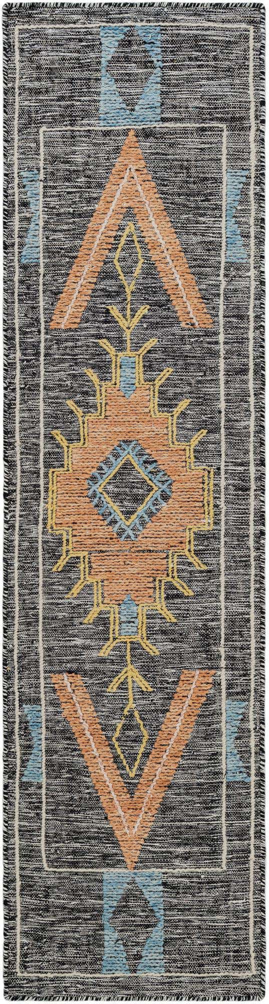 2' x 8' Hand Woven Kilim Wool Runner Rug