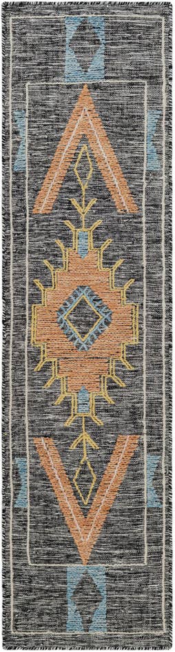 Detail image of 2' x 8' Hand Woven Kilim Wool Runner Rug