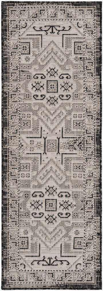2' x 6' Easy-Clean Aztec Indoor / Outdoor Runner Rug