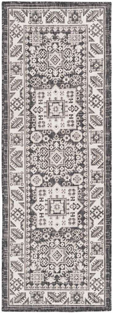 2' x 6' Easy-Clean Aztec Indoor / Outdoor Runner Rug
