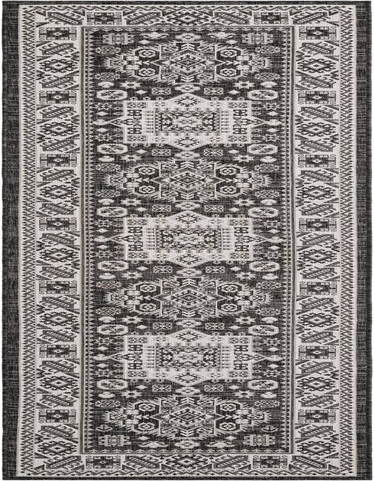 Detail image of 2' 7 x 10' Easy-Clean Aztec Indoor / Outdoor Runner Rug