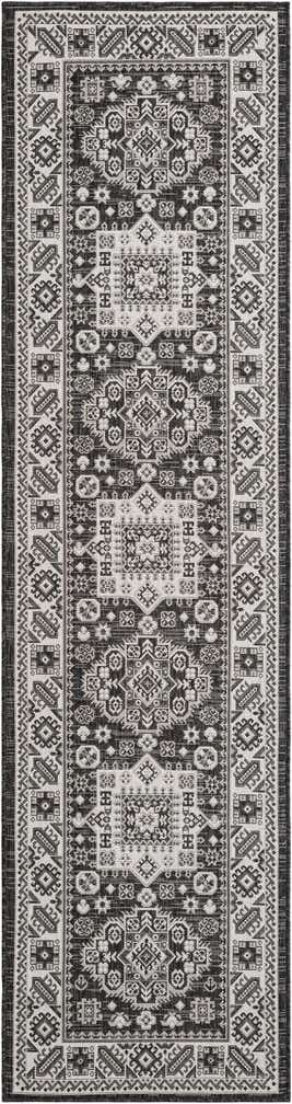 2' 7 x 10' Easy-Clean Aztec Indoor / Outdoor Runner Rug