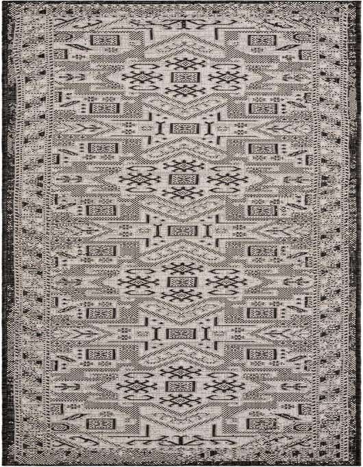 2' 7 x 10' Easy-Clean Aztec Indoor / Outdoor Runner Rug