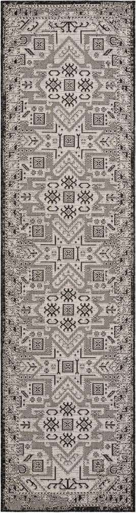 2' 7 x 10' Easy-Clean Aztec Indoor / Outdoor Runner Rug