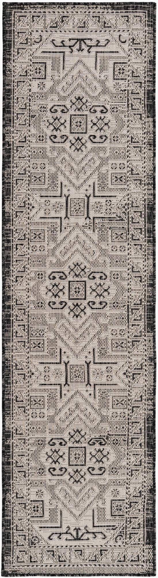 2' x 8'  Washable Aztec Indoor / Outdoor Runner Rug