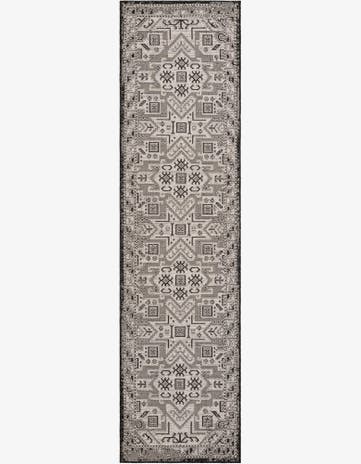 2' 7 x 10' Easy-Clean Aztec Indoor / Outdoor Runner Rug