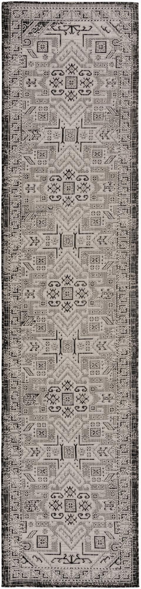 2' 7 x 12'  Washable Aztec Indoor / Outdoor Runner Rug