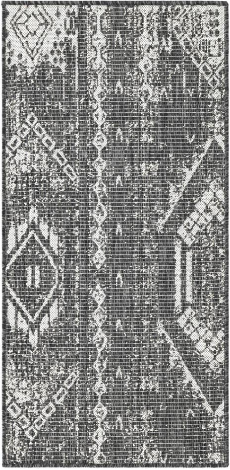 Detail image of 2' x 4' Easy-Clean Bohemian Indoor / Outdoor Runner Rug