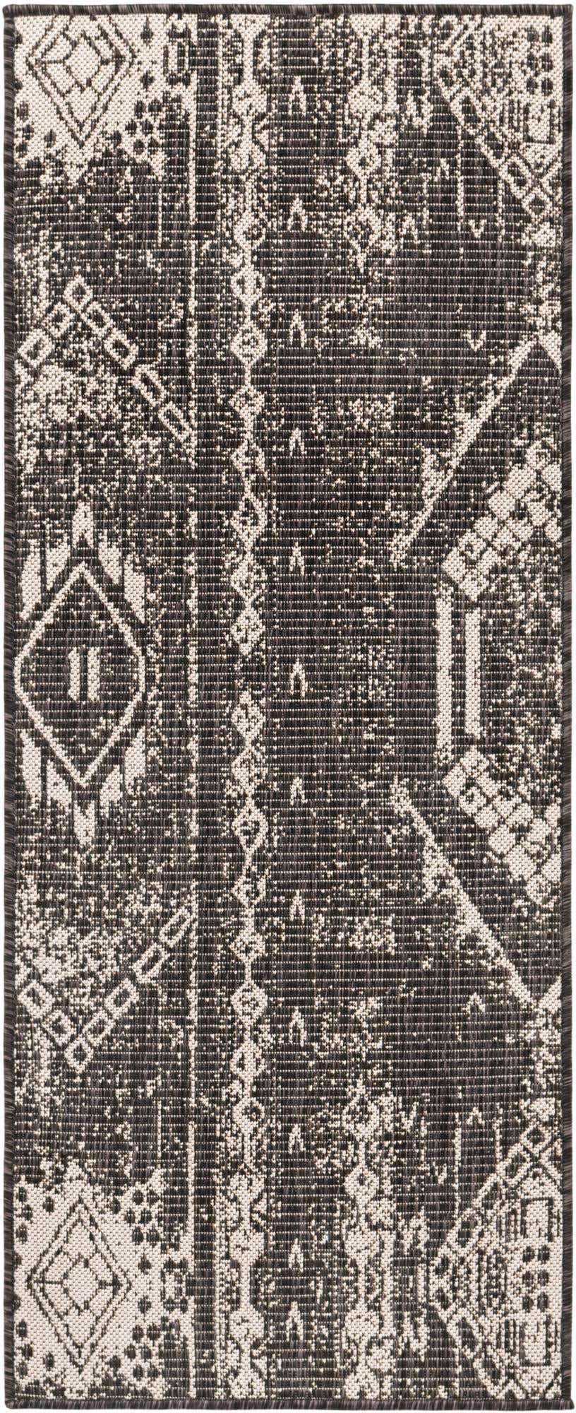 2' x 5' 3 Easy-Clean Bohemian Indoor / Outdoor Runner Rug
