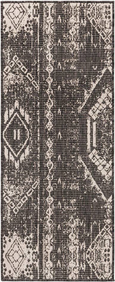 Detail image of 2' x 5' 3 Easy-Clean Bohemian Indoor / Outdoor Runner Rug