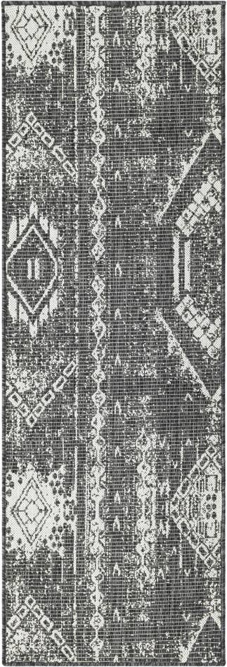 Detail image of 2' x 6' Easy-Clean Bohemian Indoor / Outdoor Runner Rug