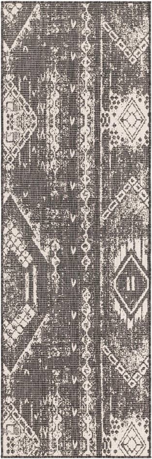 Detail image of 2' x 8' Easy-Clean Bohemian Indoor / Outdoor Runner Rug