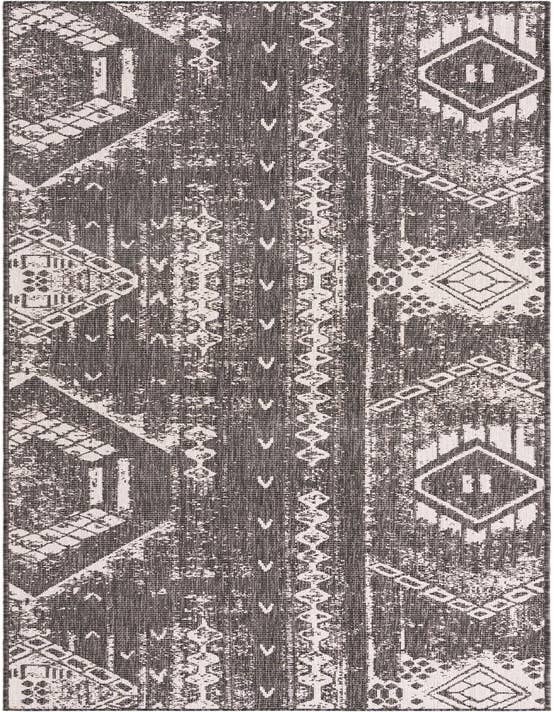 Detail image of 2' 7 x 12' Easy-Clean Bohemian Indoor / Outdoor Runner Rug