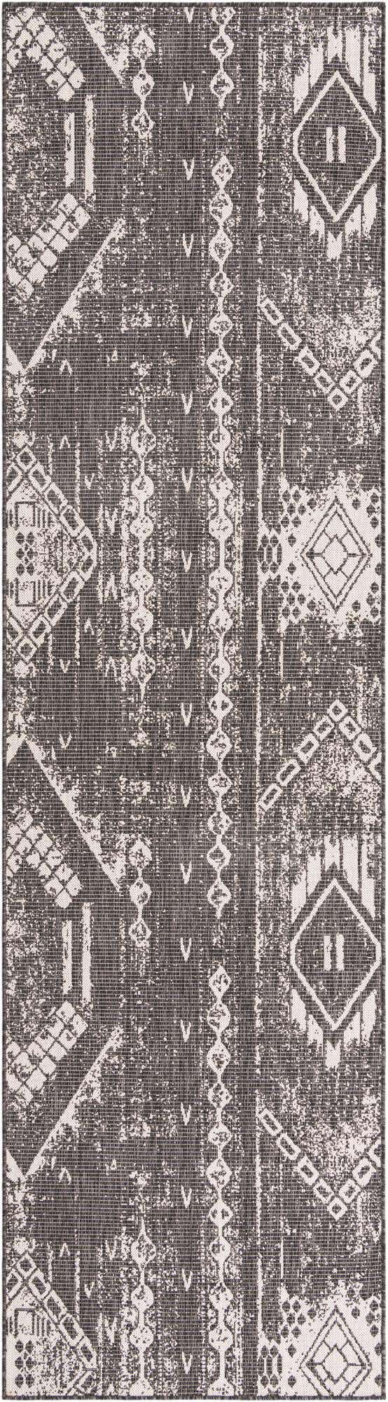 2' 7 x 12' Easy-Clean Bohemian Indoor / Outdoor Runner Rug