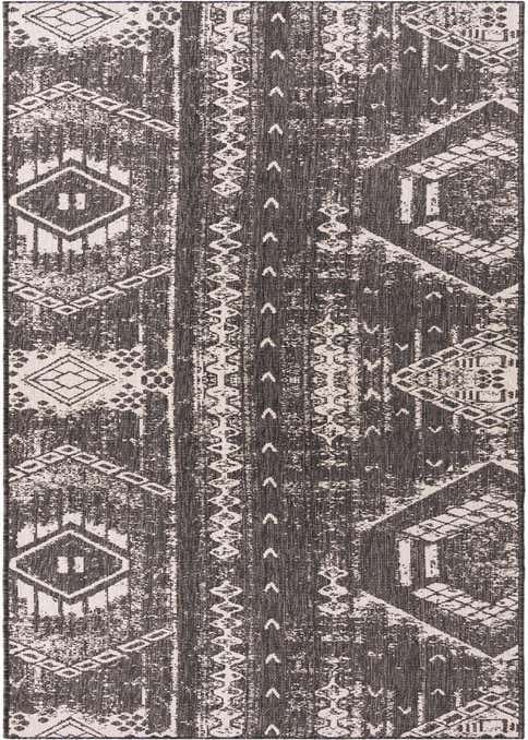 3' 3 x 14' Easy-Clean Bohemian Indoor / Outdoor Runner Rug