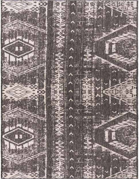 3' 3 x 14' Easy-Clean Bohemian Indoor / Outdoor Runner Rug