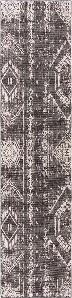 3' 3 x 14' Easy-Clean Bohemian Indoor / Outdoor Runner Rug