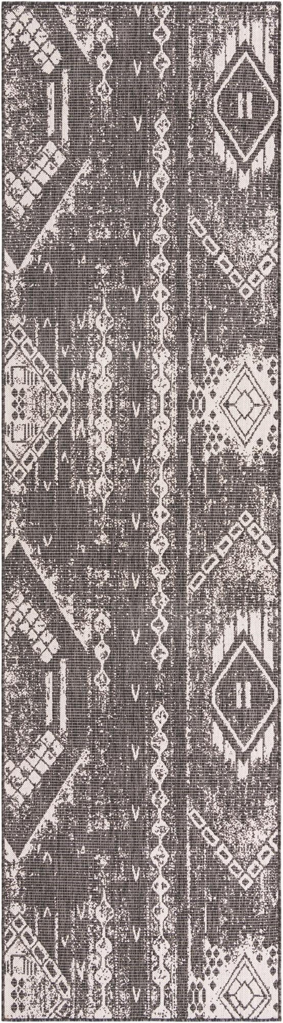 2' 7 x 12'  Washable Bohemian Indoor / Outdoor Runner Rug