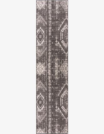 3' 3 x 14' Easy-Clean Bohemian Indoor / Outdoor Runner Rug