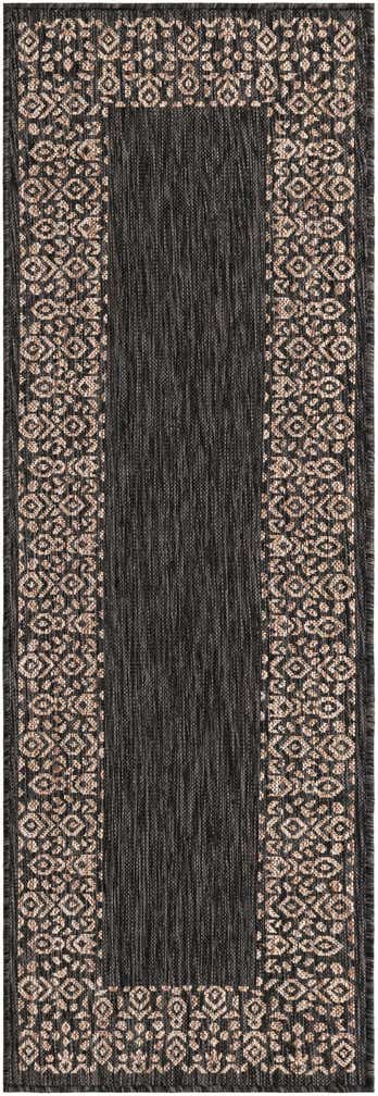 2' x 6' Easy-Clean Border Indoor / Outdoor Runner Rug