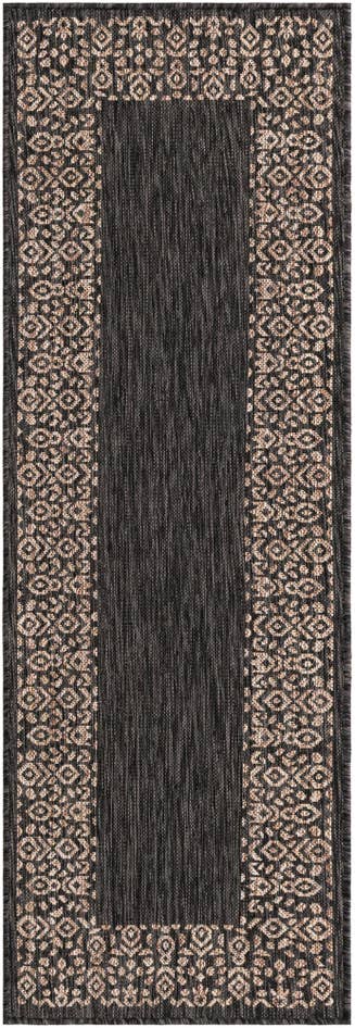 Detail image of 2' x 6' Easy-Clean Border Indoor / Outdoor Runner Rug