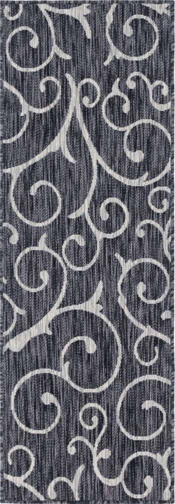 2' x 6' Easy-Clean Botanical Indoor / Outdoor Runner Rug