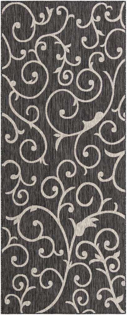 4' x 10' Easy-Clean Botanical Indoor / Outdoor Runner Rug