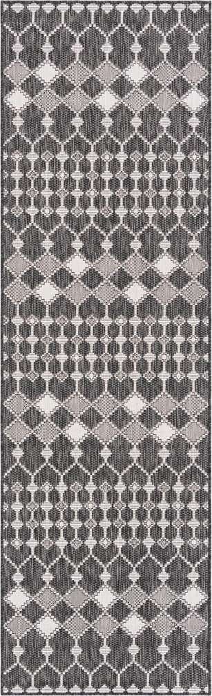 2' 7 x 10' Easy-Clean Lattice Indoor / Outdoor Runner Rug
