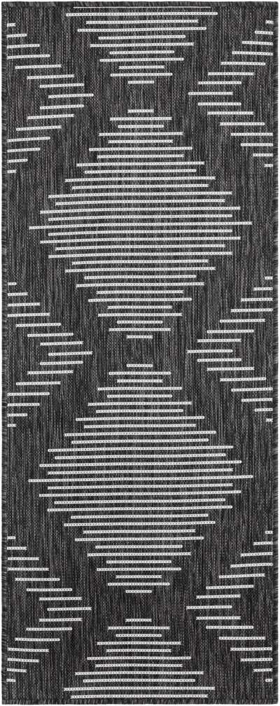 2' x 5' 3 Easy-Clean Modern Indoor / Outdoor Runner Rug