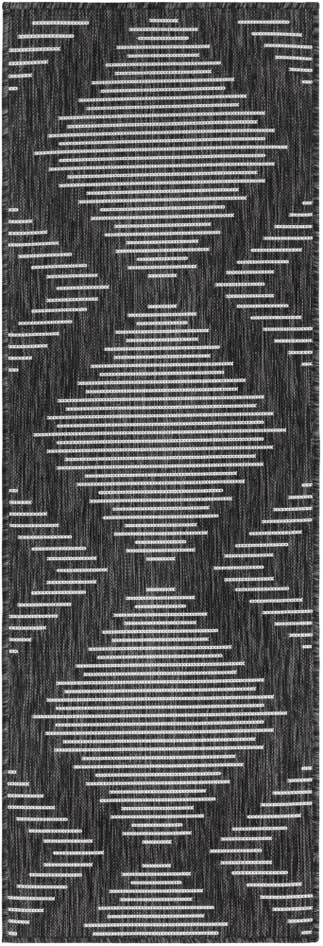 Detail image of 2' x 6' Easy-Clean Modern Indoor / Outdoor Runner Rug