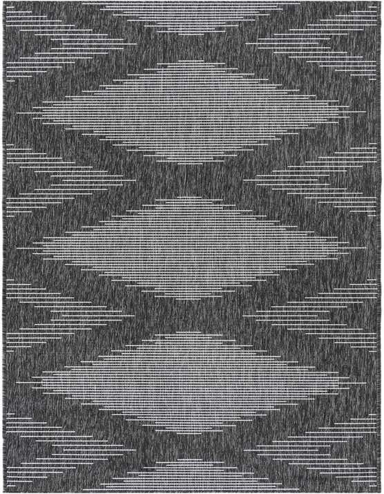 3' 3 x 12' Easy-Clean Modern Indoor / Outdoor Runner Rug