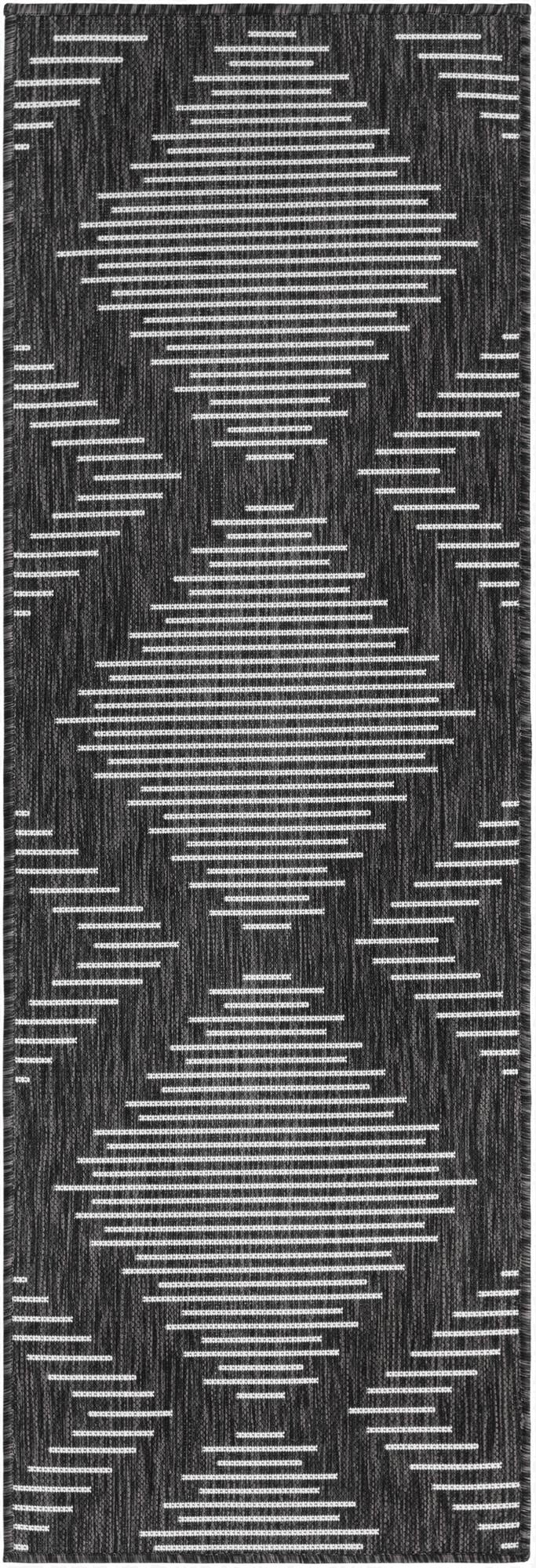 Primary image 2' x 6'  Washable Modern Indoor / Outdoor Runner Rug
