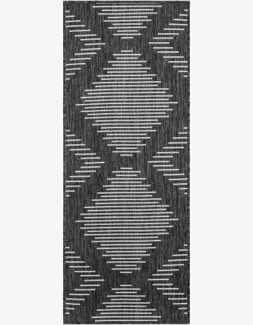 2' x 5' 3 Easy-Clean Modern Indoor / Outdoor Runner Rug