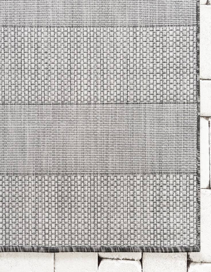 Detail image of 2' x 6'  Washable Striped Indoor / Outdoor Runner Rug