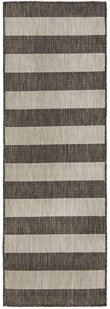 2' x 6' Easy-Clean Striped Indoor / Outdoor Runner Rug