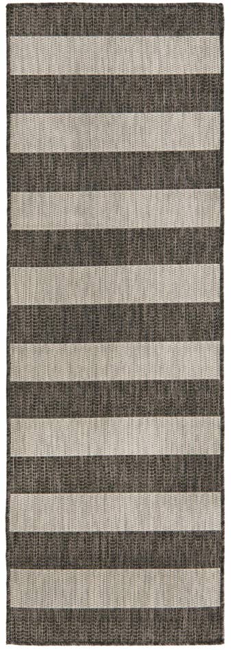 Detail image of 2' x 6' Easy-Clean Striped Indoor / Outdoor Runner Rug