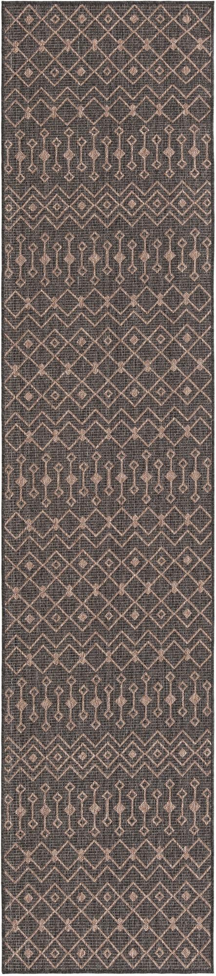 2' 7 x 12'  Washable Trellis Indoor / Outdoor Runner Rug