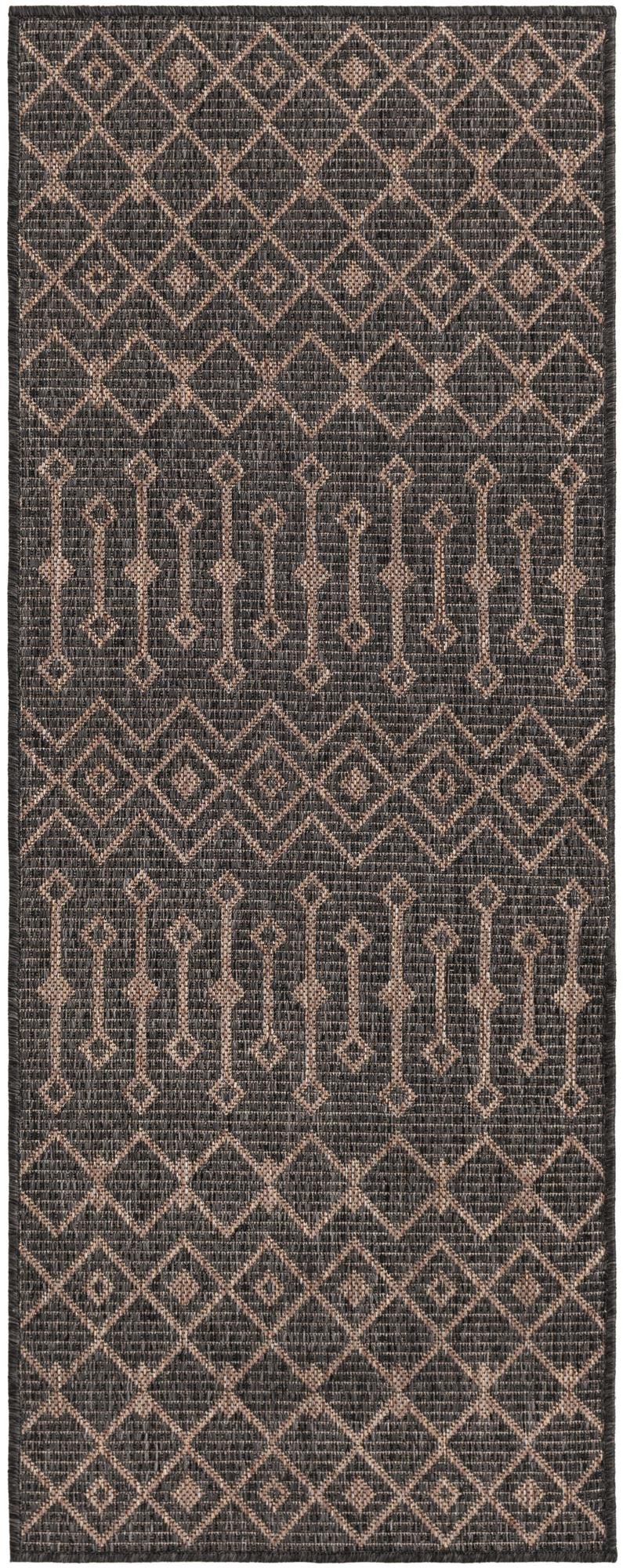 Primary image 2' x 5'  Washable Trellis Indoor / Outdoor Runner Rug