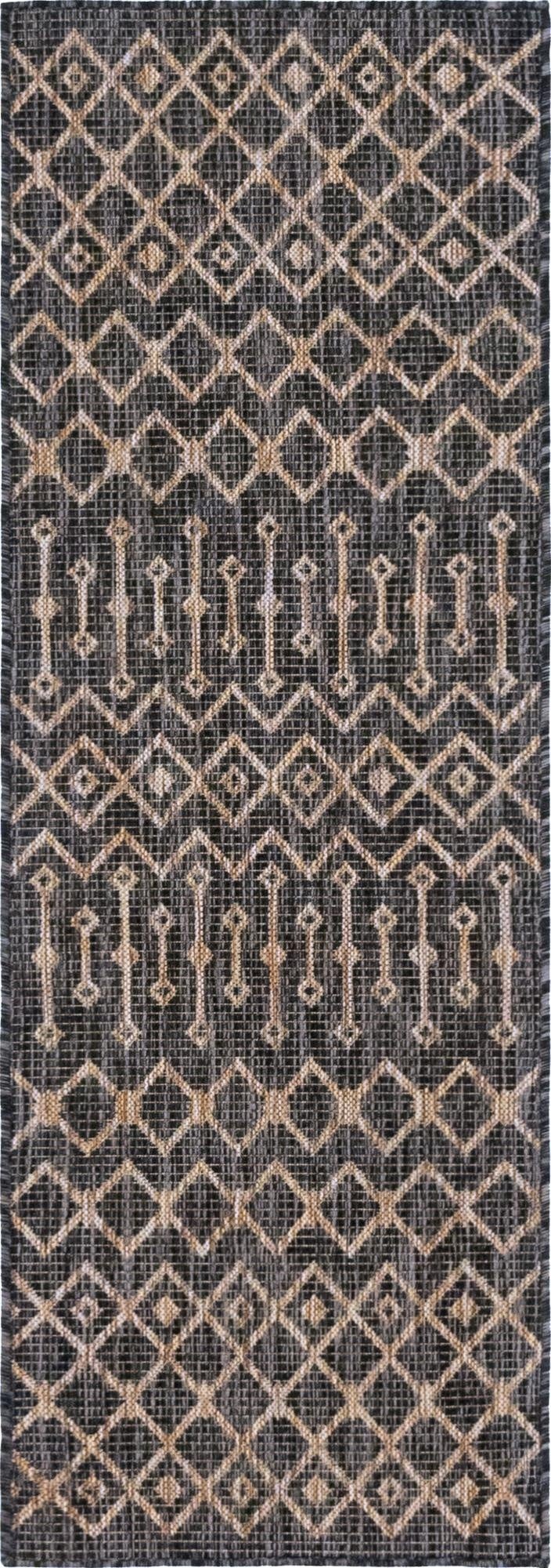 2' x 6'  Washable Trellis Indoor / Outdoor Runner Rug