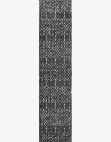 Charcoal Gray Paxon Trellis Runner Rug