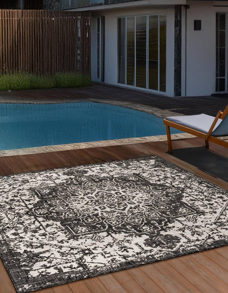 Detail image of 13' x 13' Easy-Clean Jill Zarin Dubai Indoor / Outdoor Square Rug