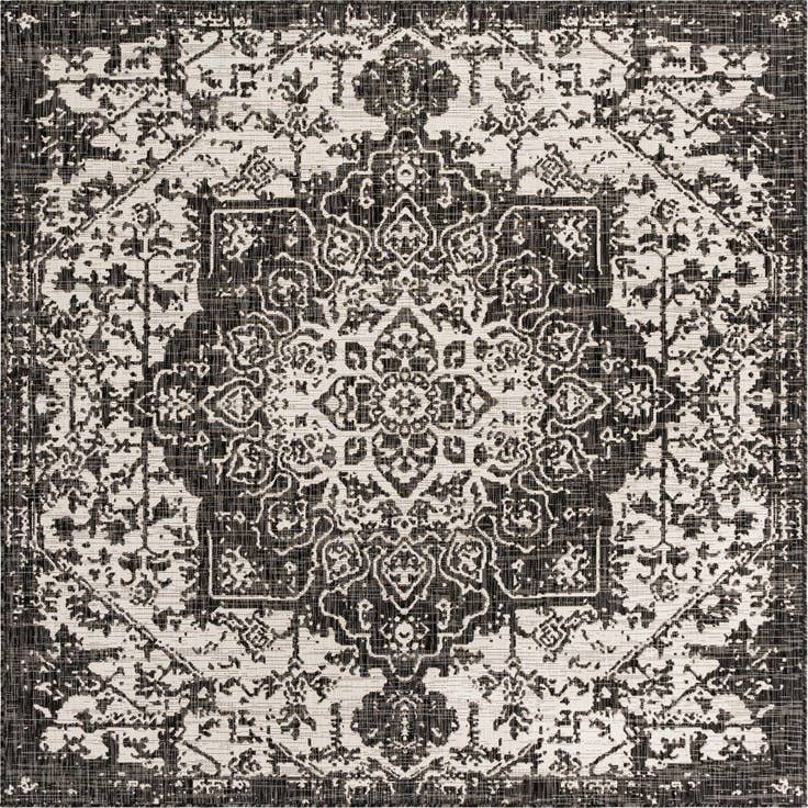 Detail image of 7' 10 x 7' 10 Easy-Clean Jill Zarin Dubai Indoor / Outdoor Square Rug