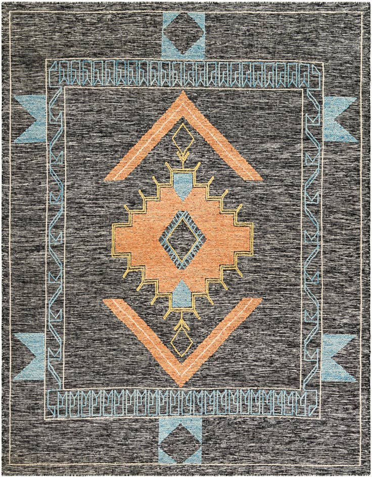 Detail image of 7' 10 x 7' 10 Hand Woven Kilim Wool Square Rug