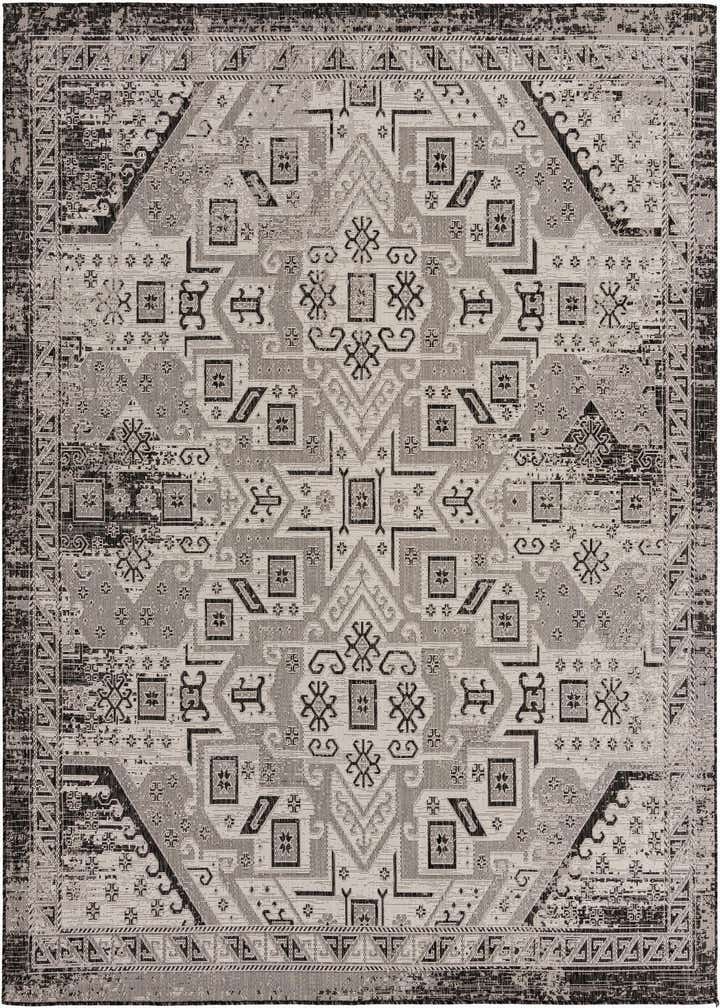 10' x 10' Easy-Clean Aztec Indoor / Outdoor Square Rug